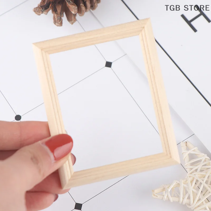 1/12 Casa delle bambole Cornice per foto in legno Modello Giocattoli in miniatura Accessori per mobili