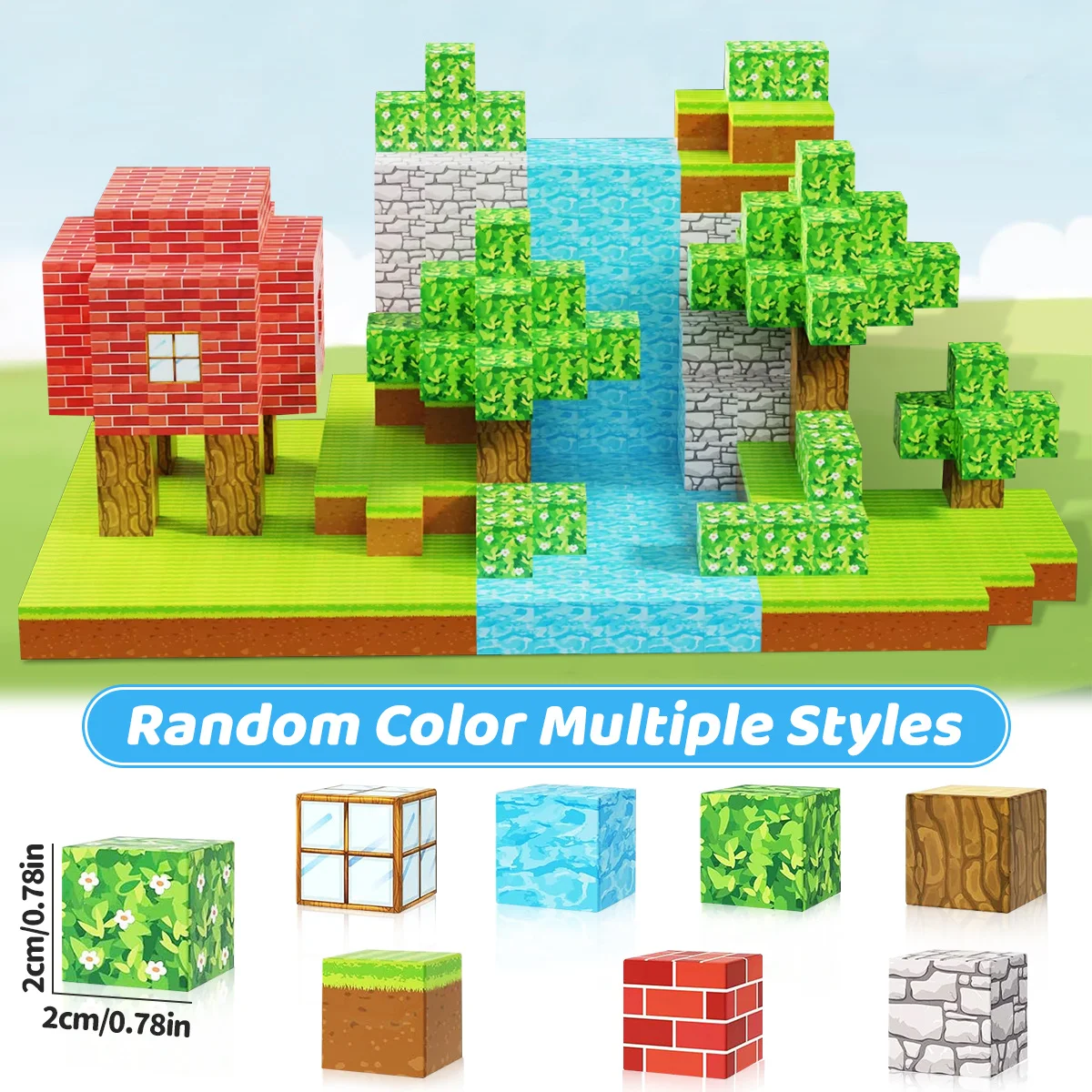 บล็อกแม่เหล็กสําหรับเด็ก - ของเล่นสร้างแม่เหล็ก สร้างโลกเวทมนตร์ของฉันด้วยบล็อกแม่เหล็ก STEM ชุดของเล่นสร้างสรรค์และจินตนาการ