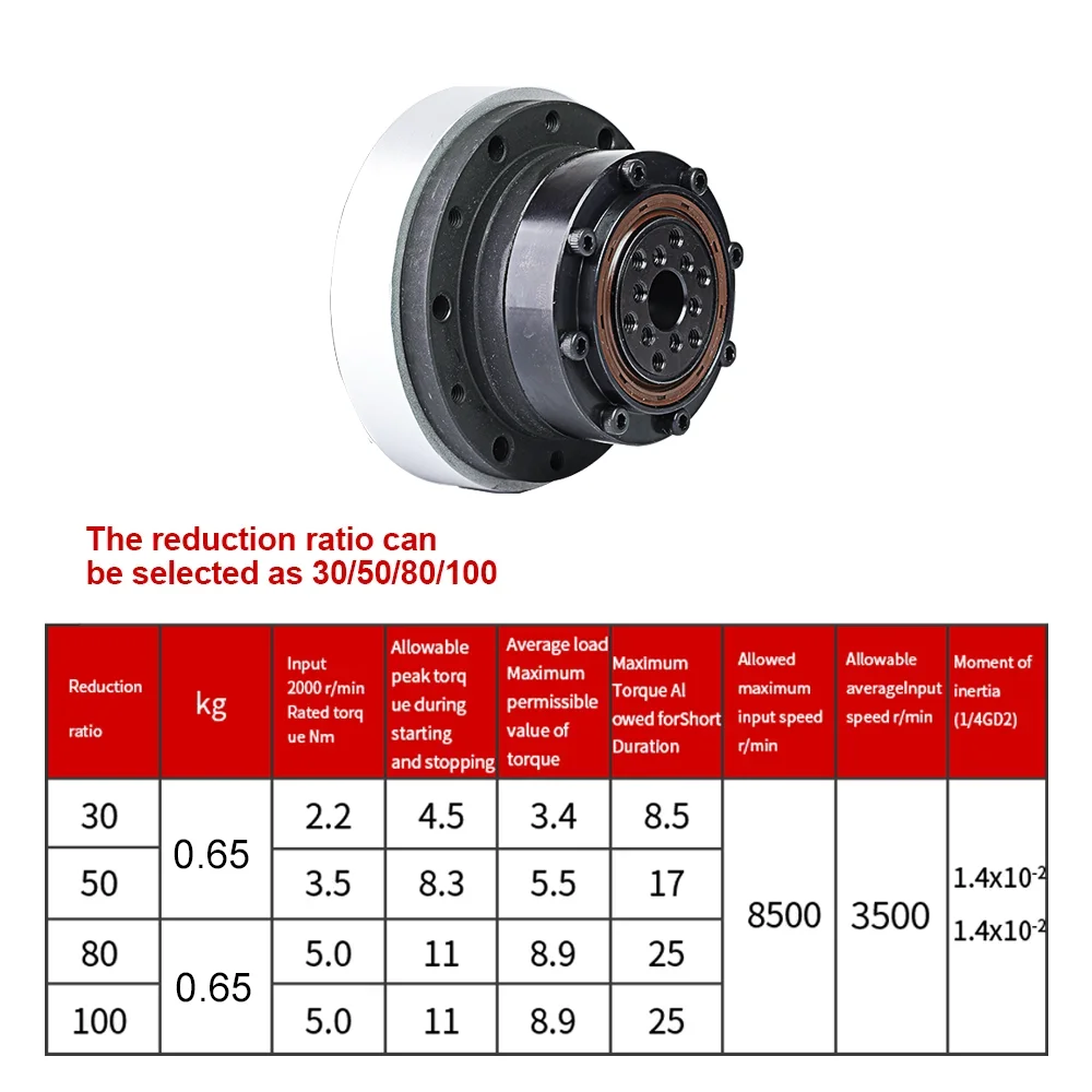 60SS20S-G High-Precision Harmonic Gearmotor, Suitable for Robotic Joints, with Support for Integrated Closed-Loop Drive.