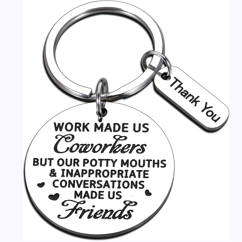 Coworkers Keychain Office Gag Gifts for Workmates Employee Coworker Leaving Going Away Thank You Appreciation Christmas Gifts