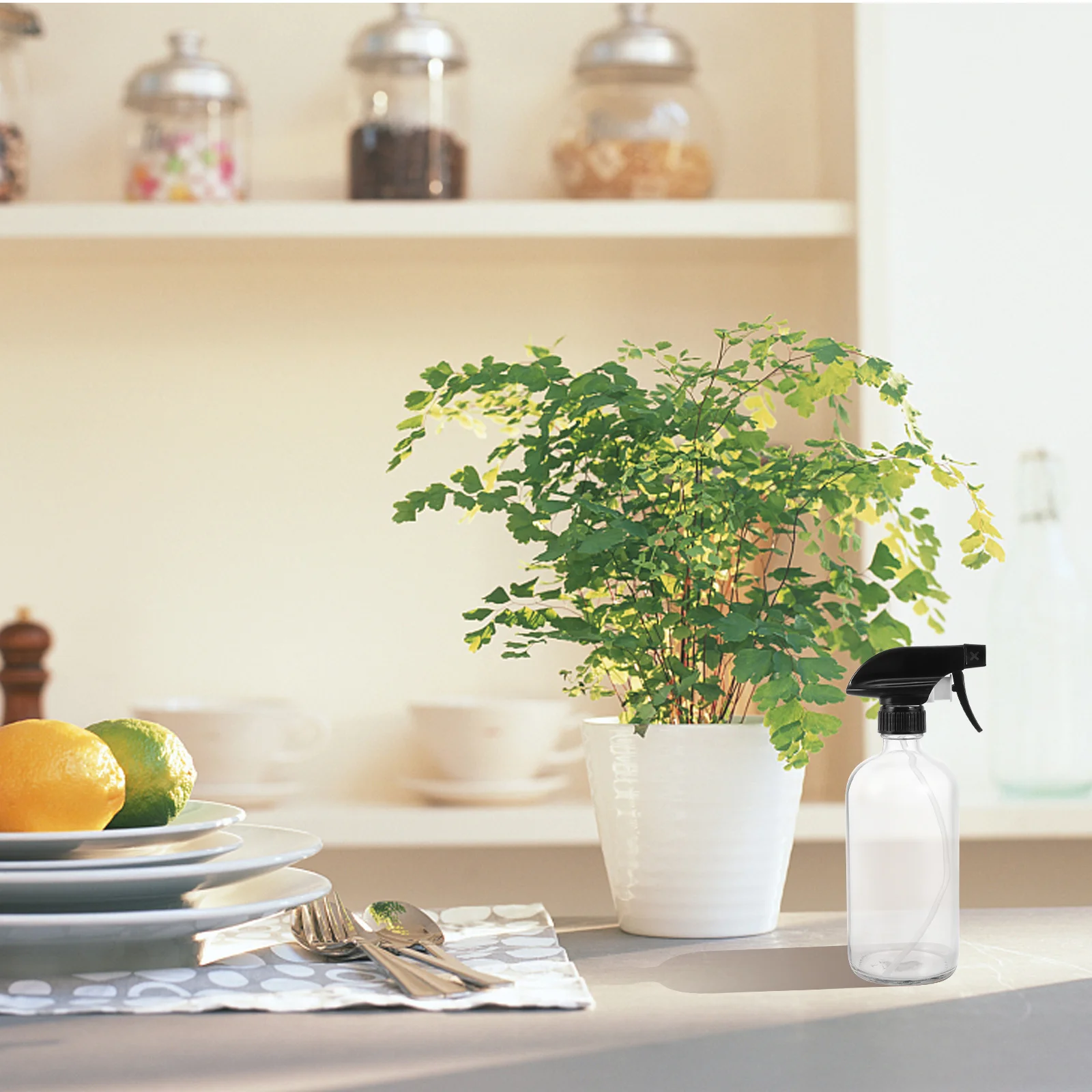 2 قطعة 500 مللي زجاجة رذاذ موزع زجاجي محمول للسفر زجاجة سائلة للمكياج والشامبو والزيوت العطرية #4