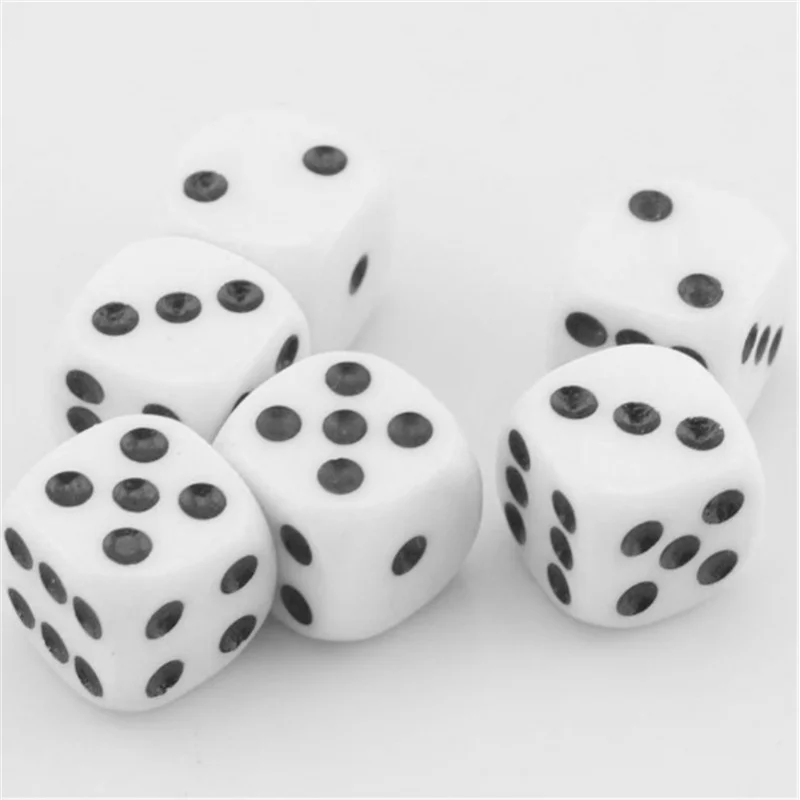 10Pcs Alta Qualidade 16mm Multi Cor Seis Lados Spot D6 Jogando Jogos Dice Set Opaco Dice Para Bar Pub Club Party Board Game