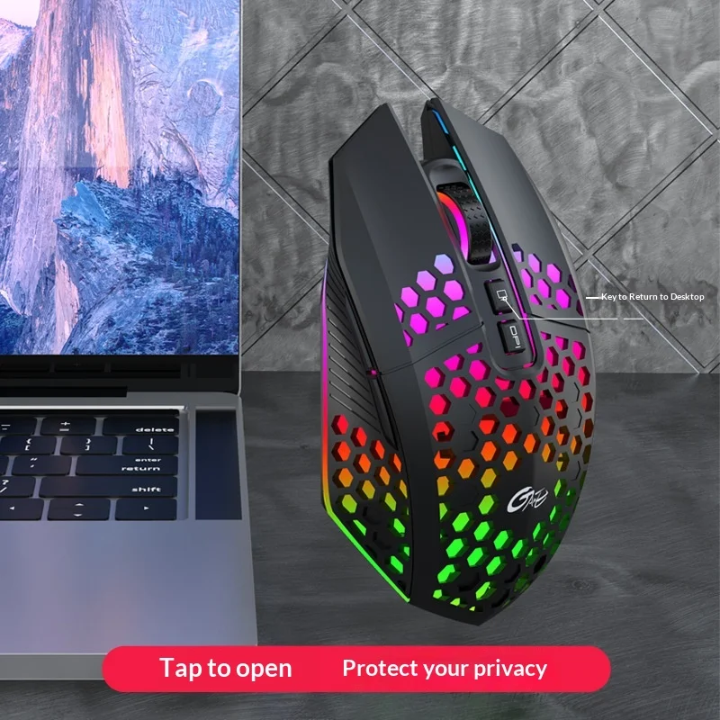 Bestseller Tiger Cat X801 Wireless Mouse Hollow Silent Rechargeable Backlit With Onekey Return For Office Gaming Laptop Desktop