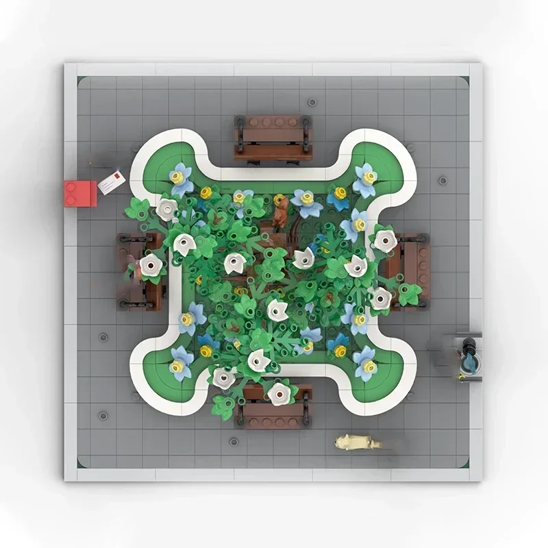 Street View Model Moc Bouwstenen Historische Magnolia Park Technologie Modulaire Blokken Geschenken Kerst Speelgoed DIY Sets Montage