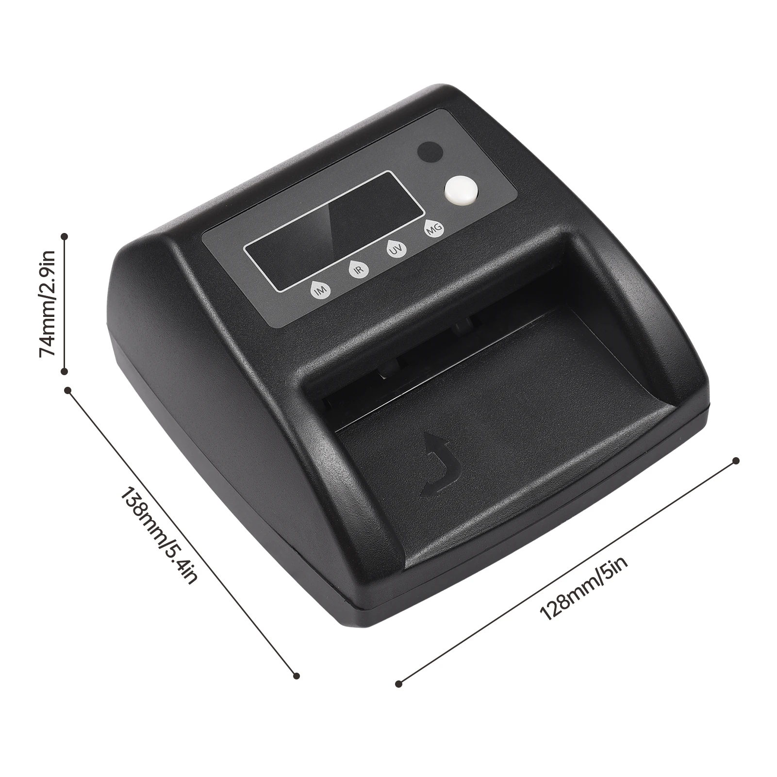 Mini UV Counterfeit Bill Detector EUR Money Counter Automatic Money Detection By UV MG IR Image Paper Quality Size Thickness