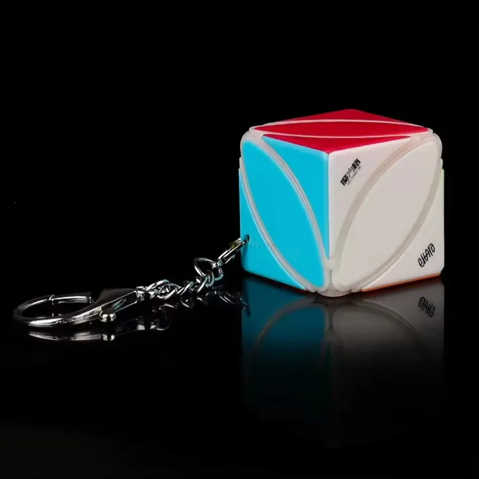 QiYi Mini Keychain MoFangGe Ivy pyraminx 2x2 3x3 gear Magic Cube puzzle Pendant Chain cubo magico Toys Children