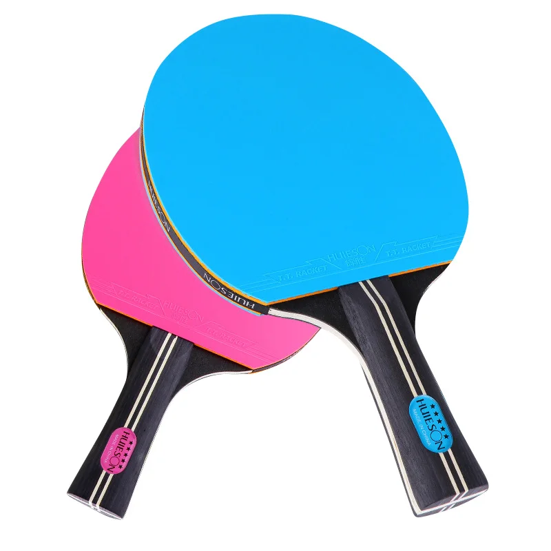 

HUIESON Colorful Table Tennis Racket High Elasticity Ping Pong Racket Paddle Bat Single Original Pack Flared Shakehand Grip