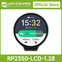 Waveshare RP2350 MCU Board, With 1.28inch Round LCD, Dual-core & Dual-architecture 240x240 Pixels, 65K Color, IPS Panel