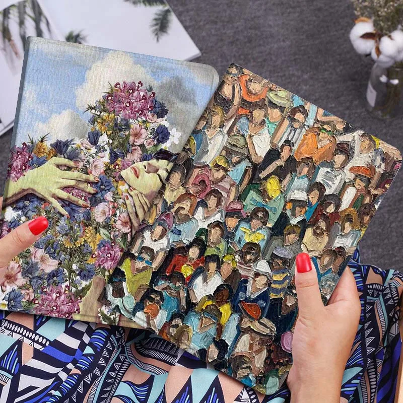 

Crowd People Gathering Scene Tablet Case For Lenovo Xiaoxin Legion Pad Tab Pro GT Y700 Gen4 2 11 P11 M10 K10 3rd Plus Gen Gift