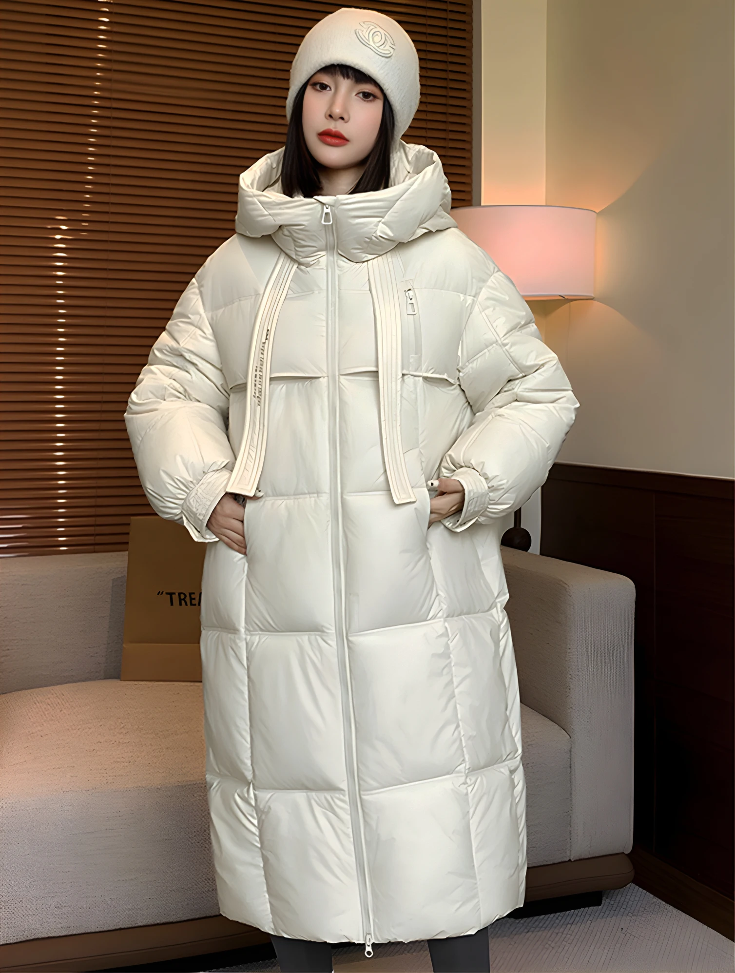 2024 New Winter Women Clothing Warm Thick Long Parkas Overcoats Hooded Cotton-padded Jacket Windproof Large Size Casual Outerwea