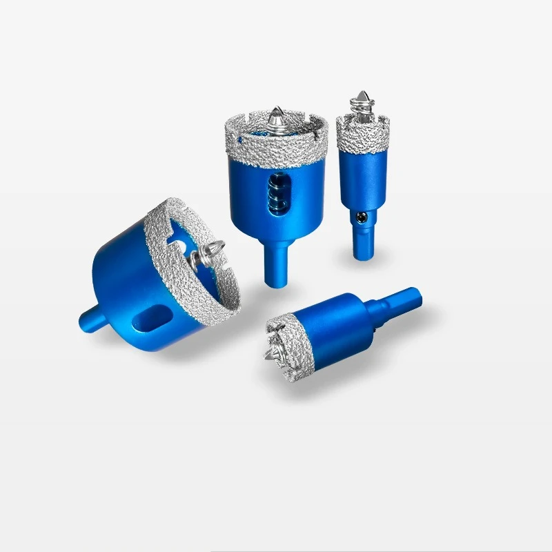 Center Positioning Drill Brazed Dry Diamond Hole Saw with Teeth for Tile Marble Dry Drilling