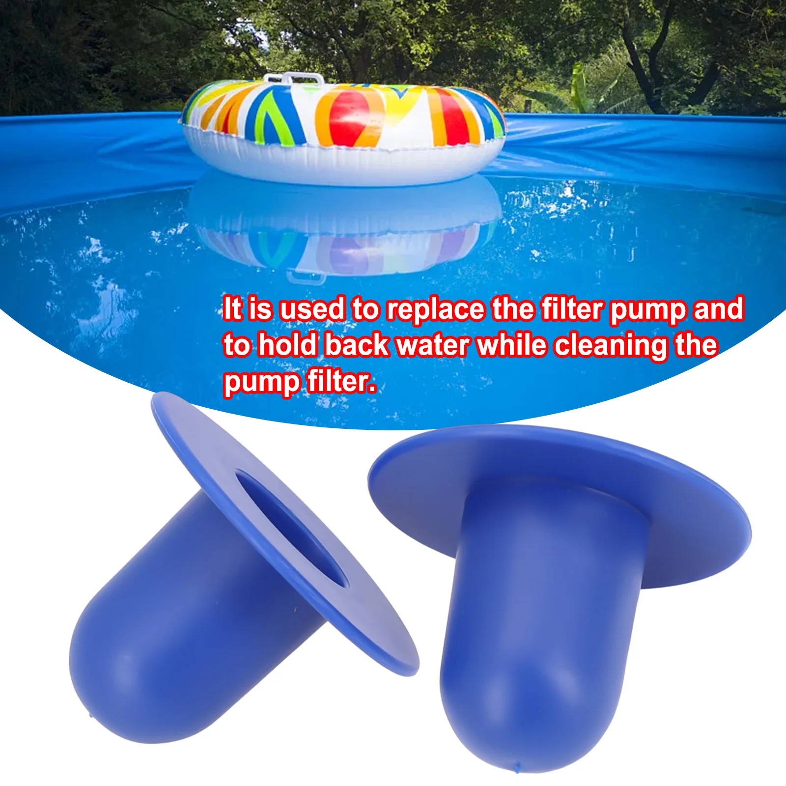 

2pcs Swimming Pool Plugs For Intex, For Pool Strainer Hose Hole Plug Ground Swimming Pool Fitting Filter Pump Hole Plug