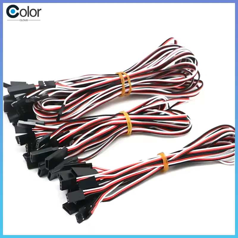 

10pcs/Lot 10cm 15cm 30cm 50cm 100cm Rc Servo Extension Cord Cable Wire Lead Female To Male For Jr Futaba Wholesale