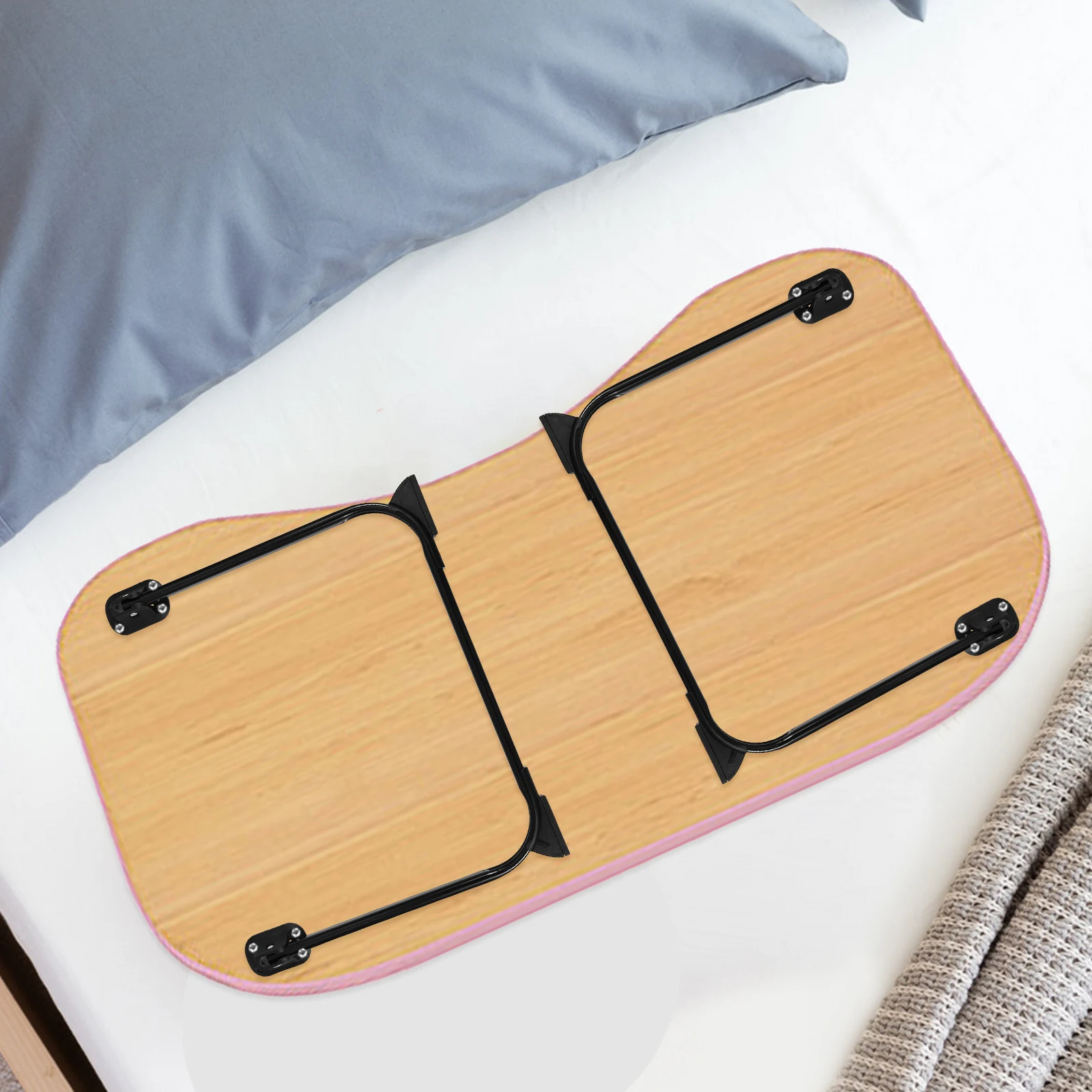 2pcs Folding Bracket Table Legs Coffee Iron Desk Pipe Powder Spraying Foldable U Resistance Easy Installation Wide