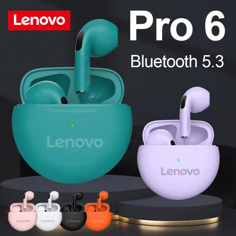 Lenovo Air Pro 6 TWS Wireless Bluetooth Earphones Mini Pods Earbuds Sport Headset For Xiaomi Android Phone Headphones Original