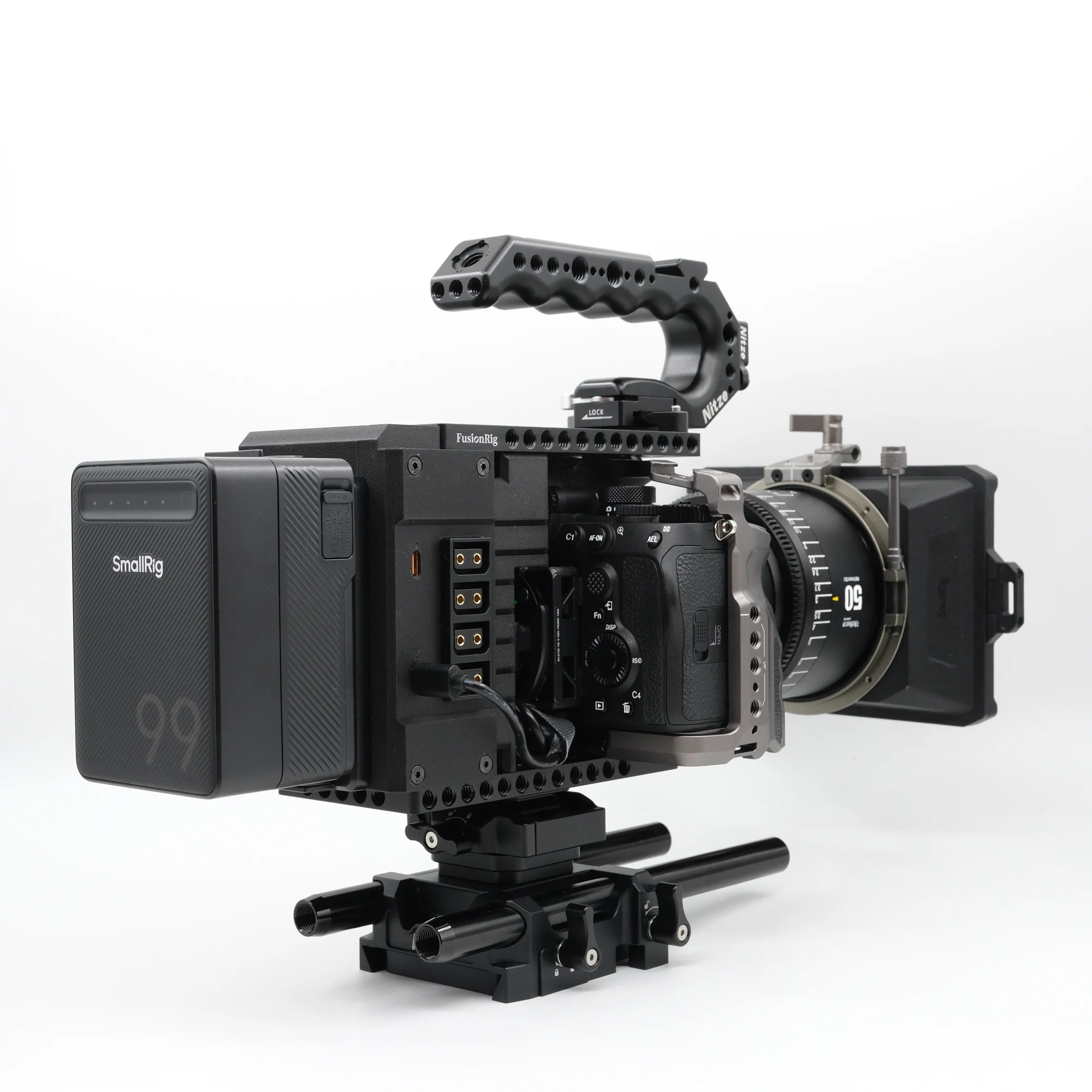 جديد FusionRig لسوني A7M4/A7S3 وحدة توسيع قفص الكاميرا Cineback ، متوافق مع Tilta TA-T30 وSmallRig 3667