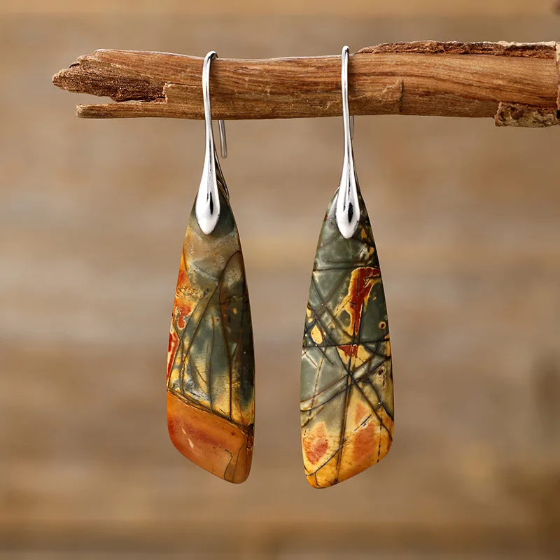 

Gomggsale Bohemian Imperial Stone Geometric Drop Earrings
