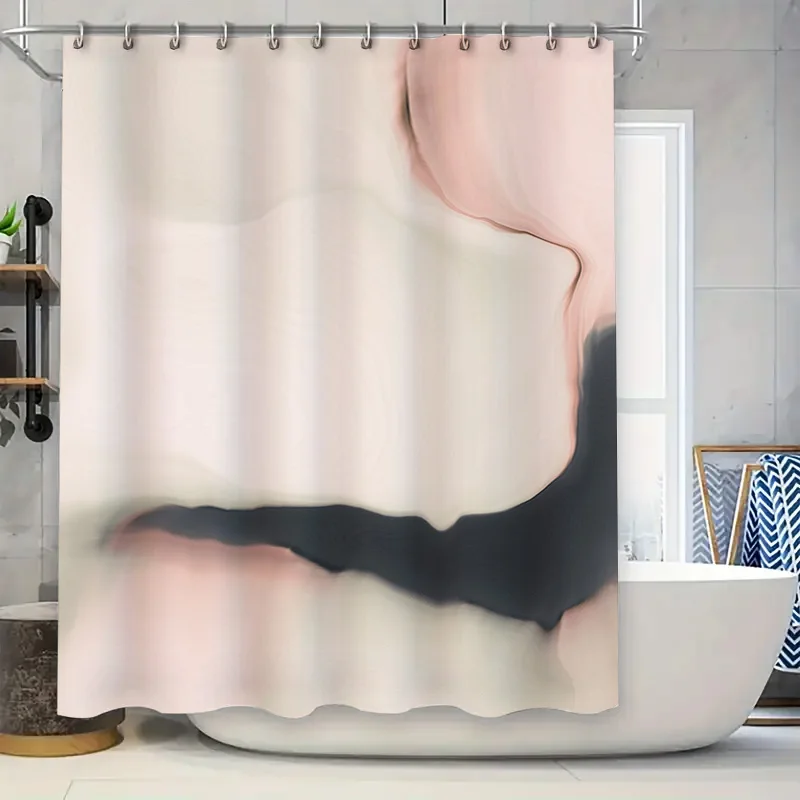 

Зеленая занавеска для душа с металлическими кольцами, декор для ванны для домашней ванной комнаты