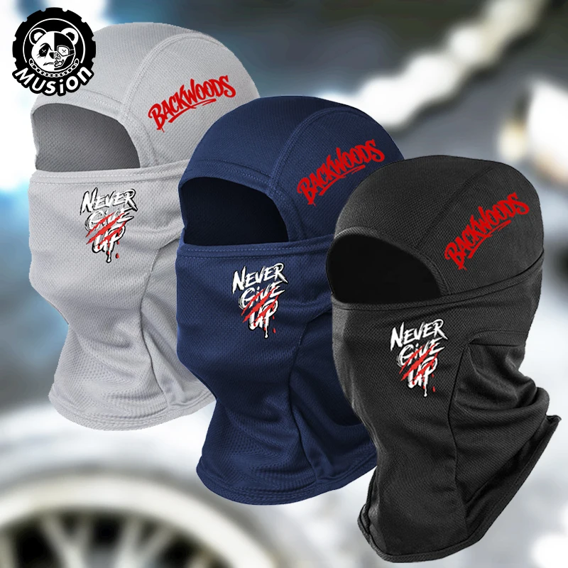 Musion Balaclava Coole Vollgesichtsmaske im Hip-Hop-Street-Style mit Aufdruck, Winddicht und Sonnenschutz für Radfahrer