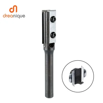 교체 가능한 카바이드 인서트가 있는 트림 라우터 비트, 목공 트리밍 슬롯 도구, 1/2 인치 절단 직경 8mm 생크, 1PC