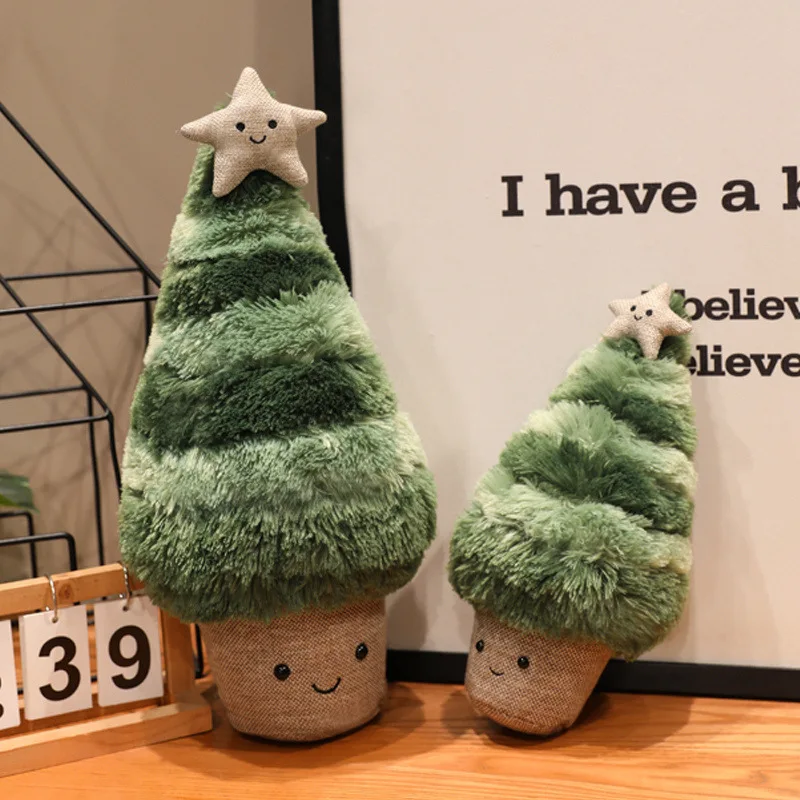 ตุ๊กตาต้นคริสต์มาสแบบนุ่ม หมอนบีบได้ ตุ๊กตาสาวผลไม้ปิงอัน ของเล่นตุ๊กตาเนื้อนุ่ม ของตกแต่งคริสต์มาส ของขวัญสำหรับเด็ก