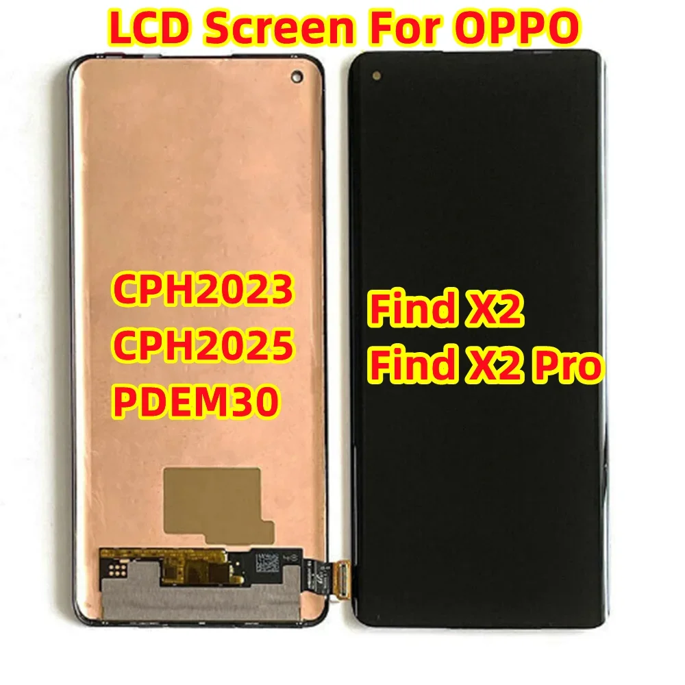 6.7'' Original / TFT For OPPO Find X2 / X2 Pro LCD Screen Display Touch Digitizer Assembly CPH2023 PDEM30 CPH2025 Replacement