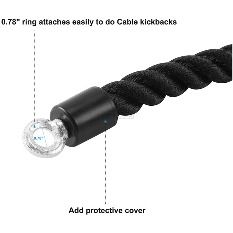 Pull Down Rope Single Grip Tricep Bicep Heavy Duty Tricep Pull Down Cable Machine Attachment for Gym Pulley Workout