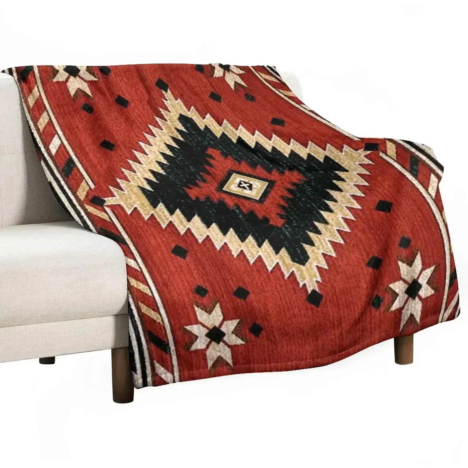 Aztec Holiday 1 Throw Blanket Sofa Furry Tourist Luxury Designer Large decorative Blankets