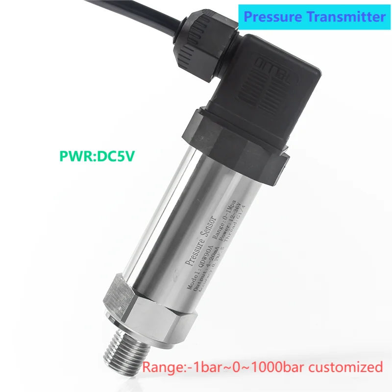 0-3.3V pressure transmitter sensor -1bar 1bar 3bar 5bar NPT1/4 pressure sensor 0-1000bar 800bar 500bar 300bar 100bar pressure