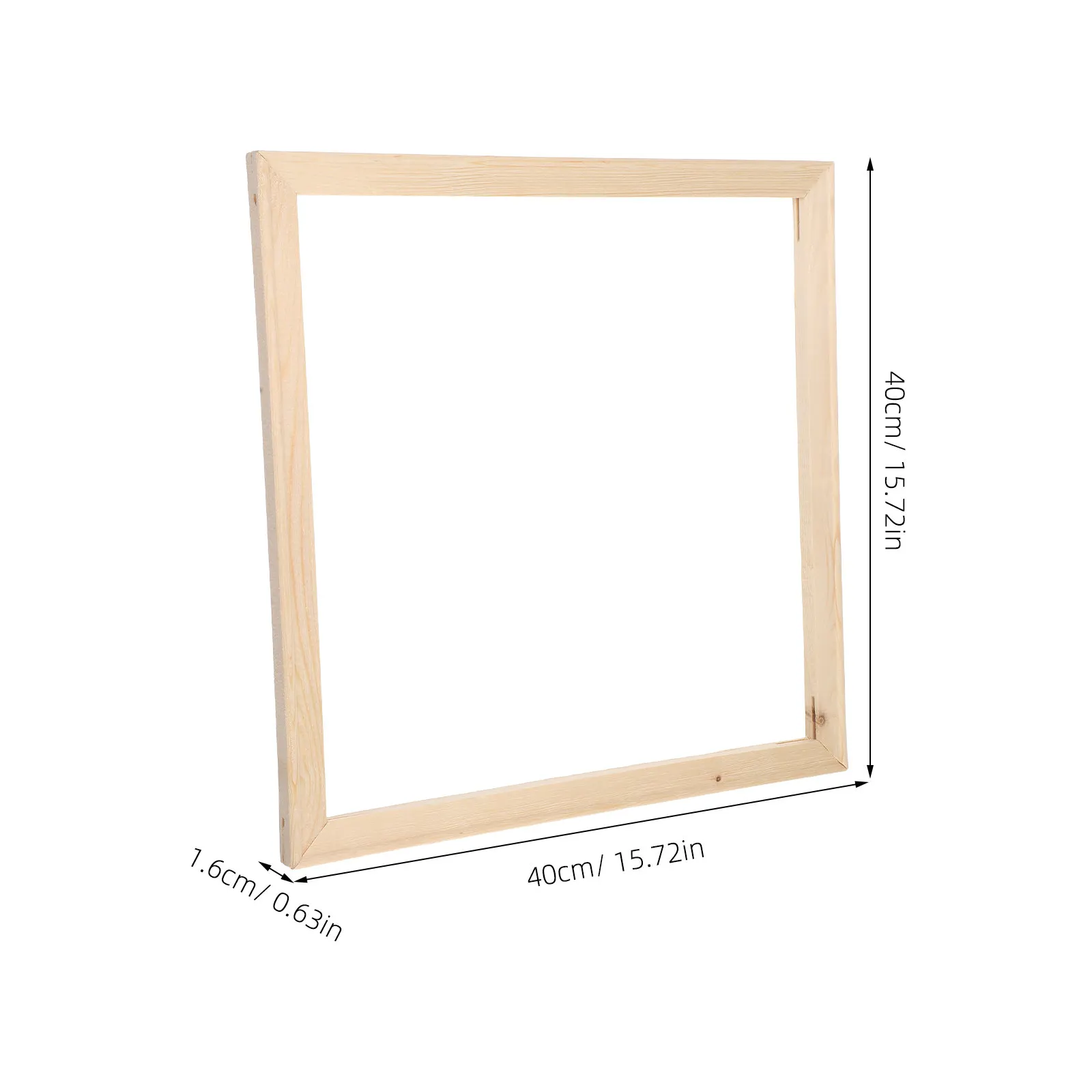 Solid Wood Canvas Frame 40x40cm Natural Wood Painting Frame Removable Design for Oil Painting Posters Digital Art Smooth Edges
