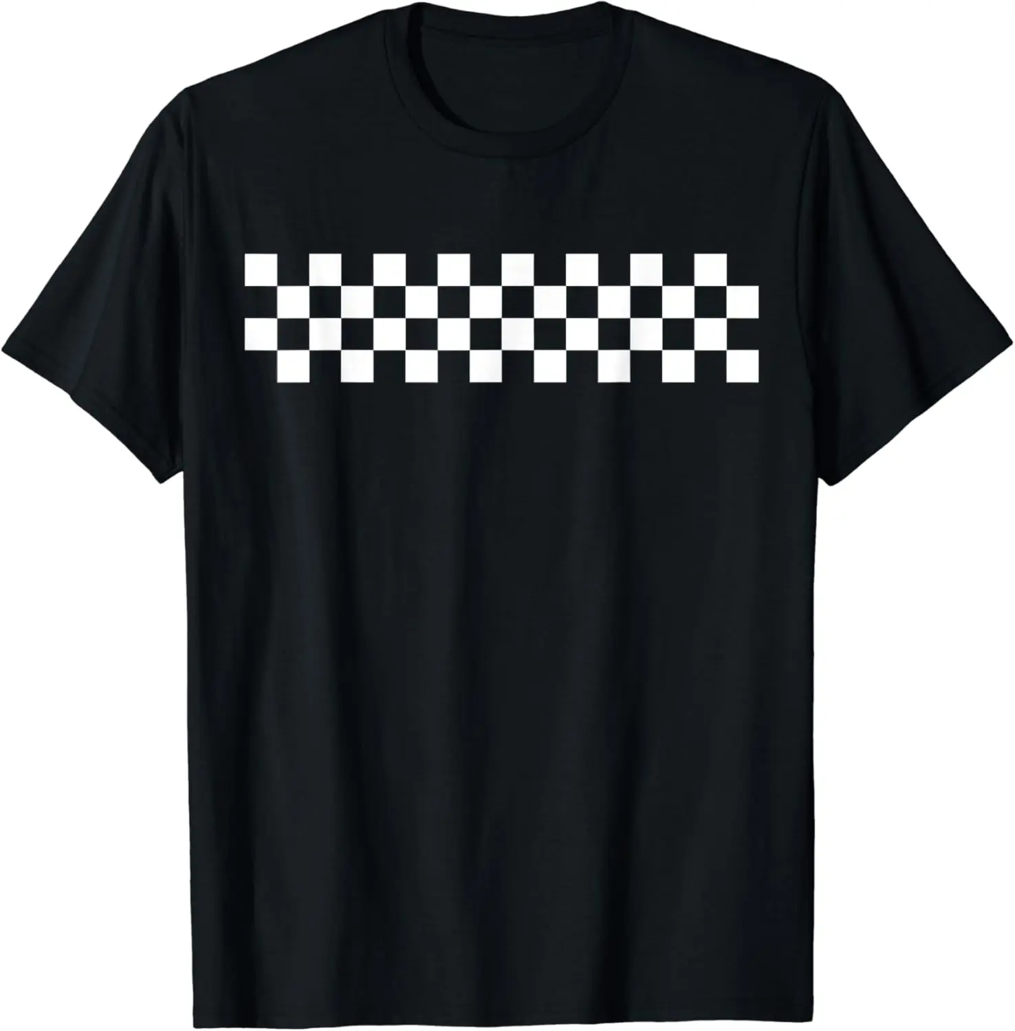 Car Racing Checkered Finish Line Flag Automobile Motor Race T-Shirt 100% Cotton Streetwear High Quality