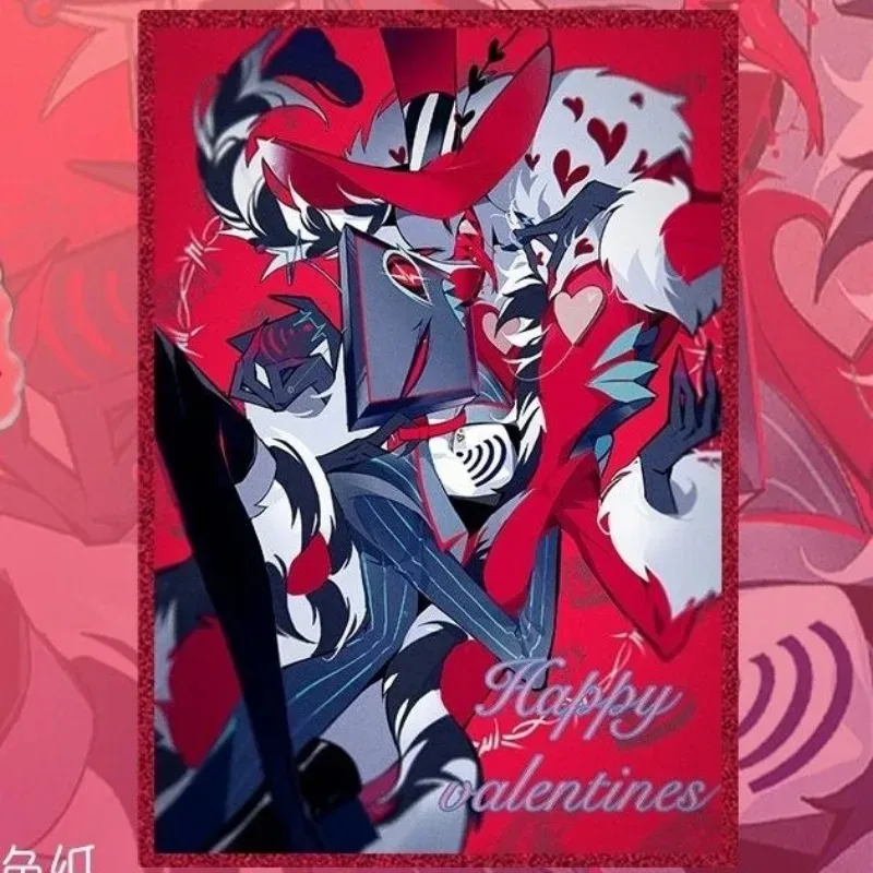 Valentine\'s Day Anime Vox Hotel Val 18CM Card Color Paper 7CM Acrylic Key Pendant Sign Birthday Gifts Collection