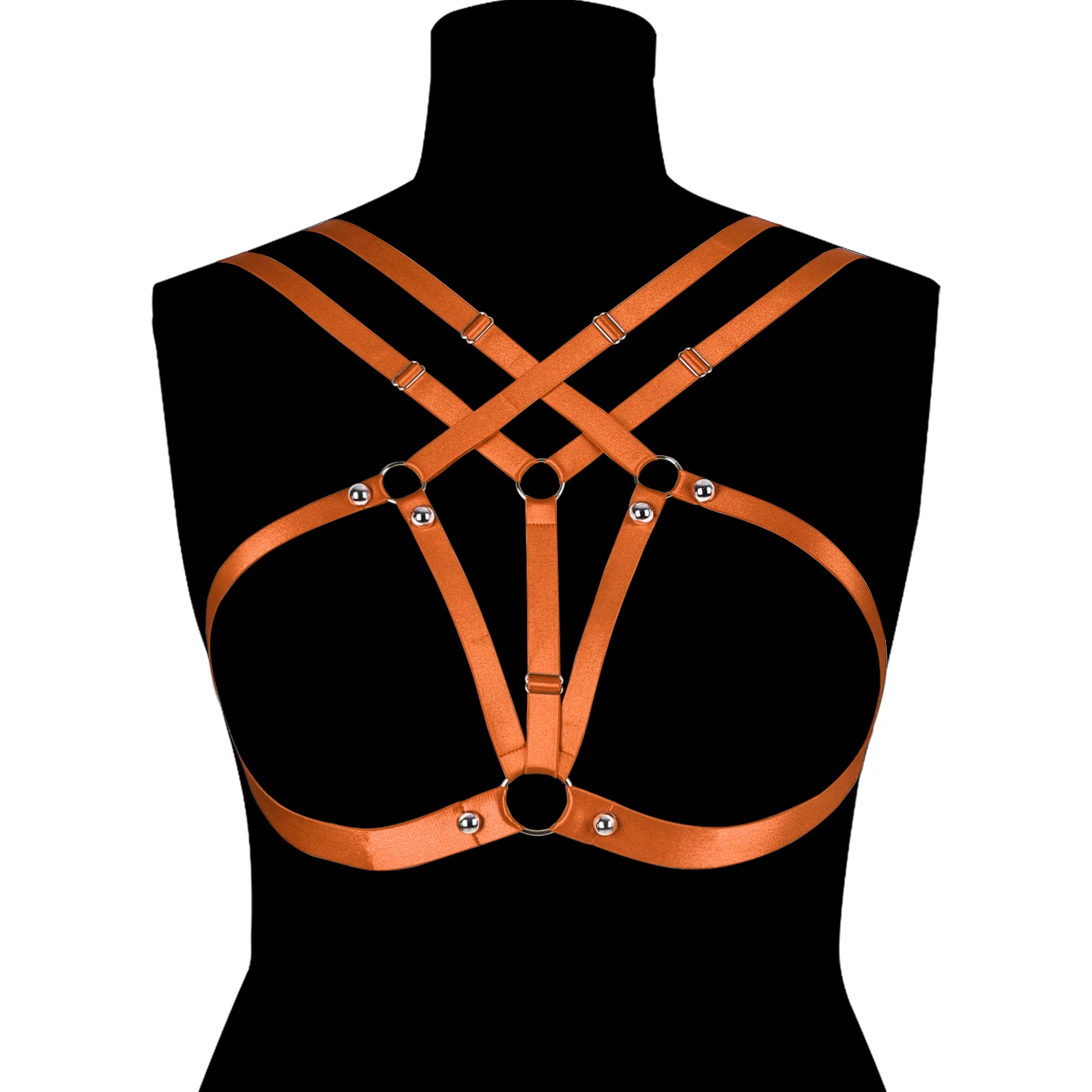 

Women Sexy Underwear Chest Harness Body Bra BDSM Erotic Lingerie Choker Top Goth Body Harness Mature Suspenders For Stockings