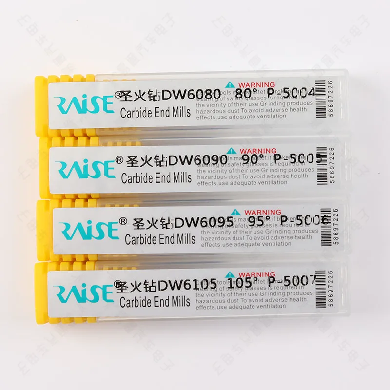 CHKJ Raise Hard Tungsten Steel End Milling Cutter Flat Cutter Strip Coated Flat Drill 80 ° 90 ° 95 105 ° Locksmith Tools