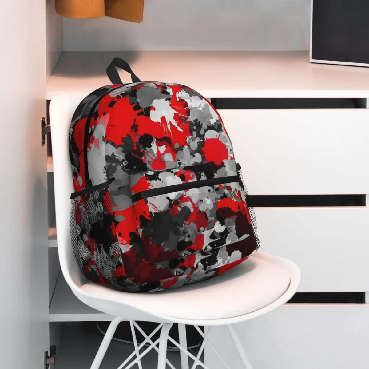 Multicolored Paint Splatter Artist Graffiti Backpack Daypack Boys Girls BookBag School Bag Shoulder Bags for Men Women