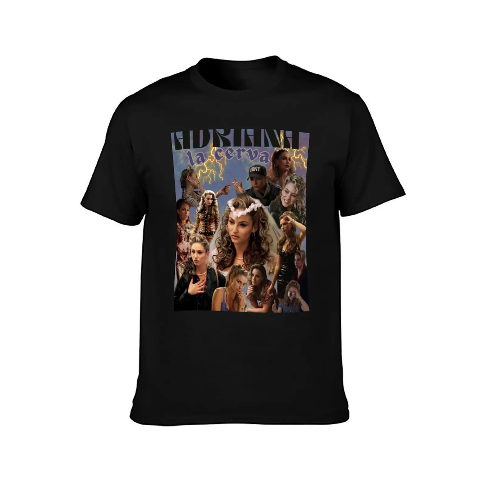 Adriana La Cerva Cool Retro Acid Wash Art T-Shirt, Summer Casual Cotton Tee, Oversized Streetwear Tops, Vintage Graphic Print