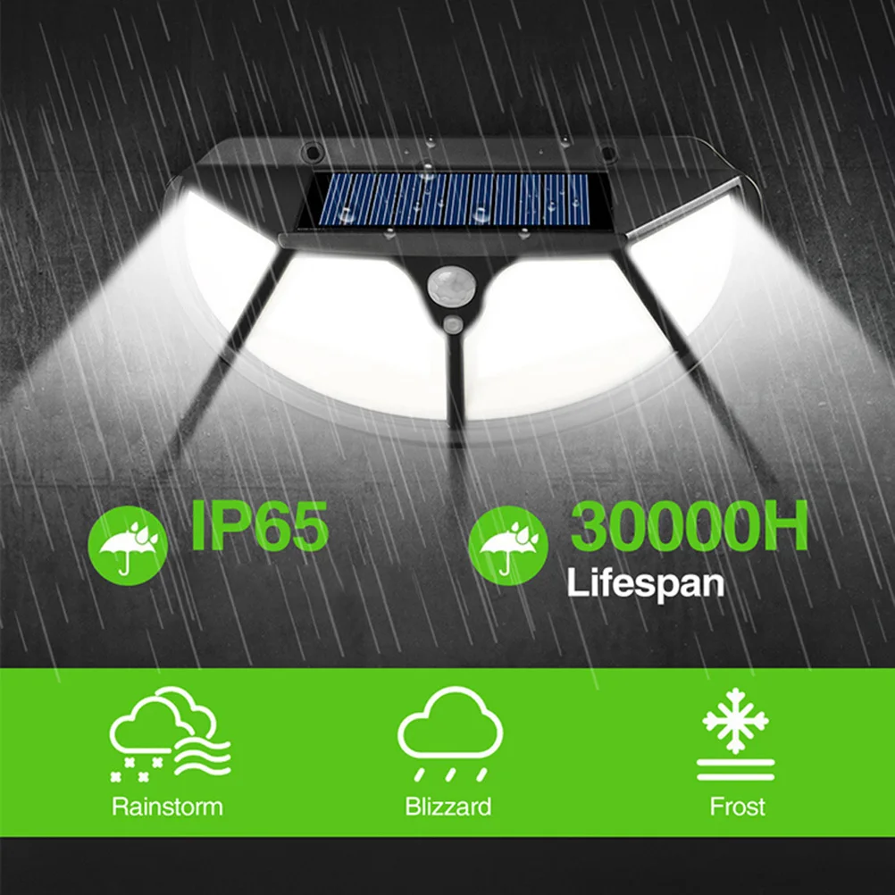 

4-Side Smd 102Led Solar Motion Sensor Light Outdoor Waterproof Wall Lamp For Garden Pathway Garage Deck Fence Driveway Porch