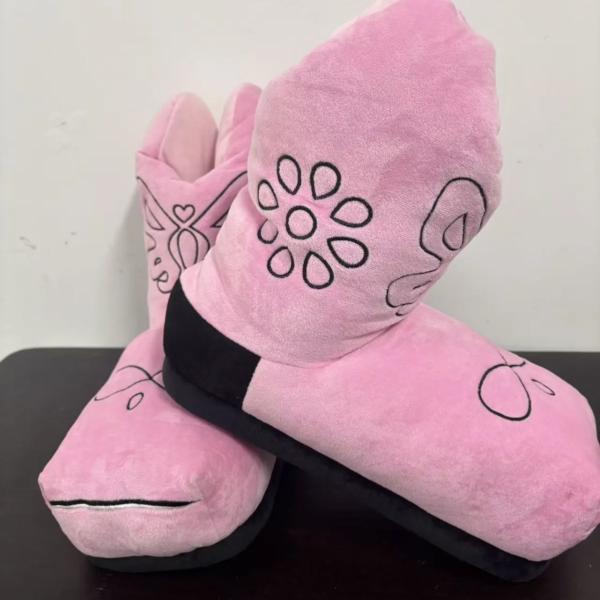 cosplay Cowboy Boots - The House Slipper Boots Slippers for Adults,Plush Western Style Slippers,Cozy Home Indoor Fuzzy Boots