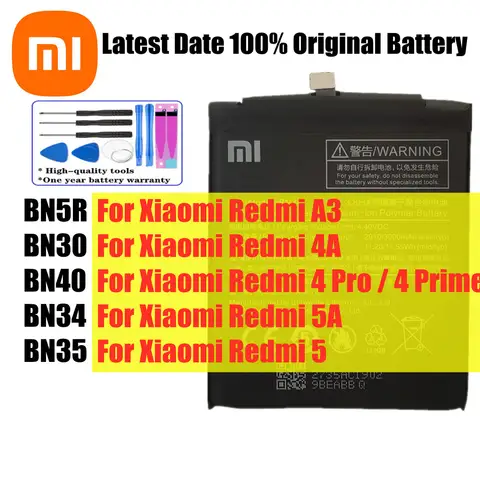 BN30 BN34 BN35 BN40 BN5R batería Original para Xiaomi Redmi 5 4 Pro A3 4Pro /4 Prime /Redmi 4A 5A Redmi5 Redmi4 batería de teléfono