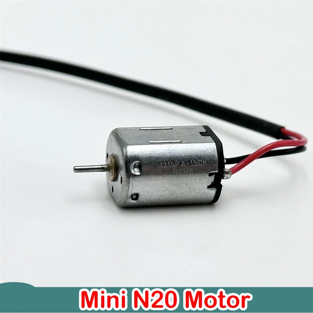 1pcs High Speed Low Current Mini N20 Motor DC 3V 3.7V 5V 6V 23000RPM Micro 12mm*10mm*15mm DIY Electric Toy Solar Power Model