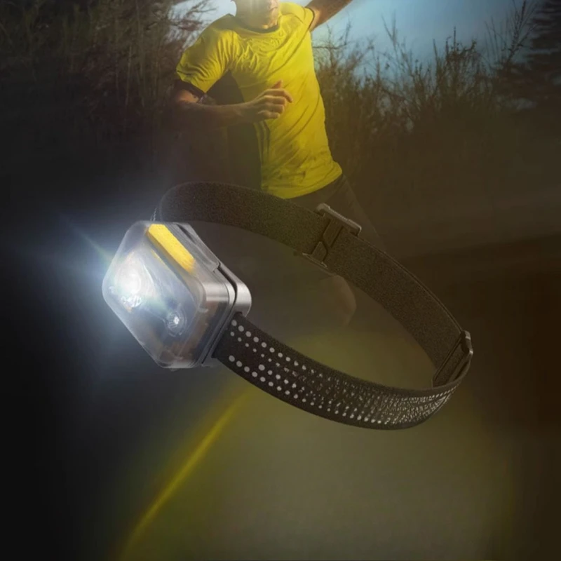 

Headlamp trail running outdoor lightweight strong light super bright mountaineering wearing headlamp