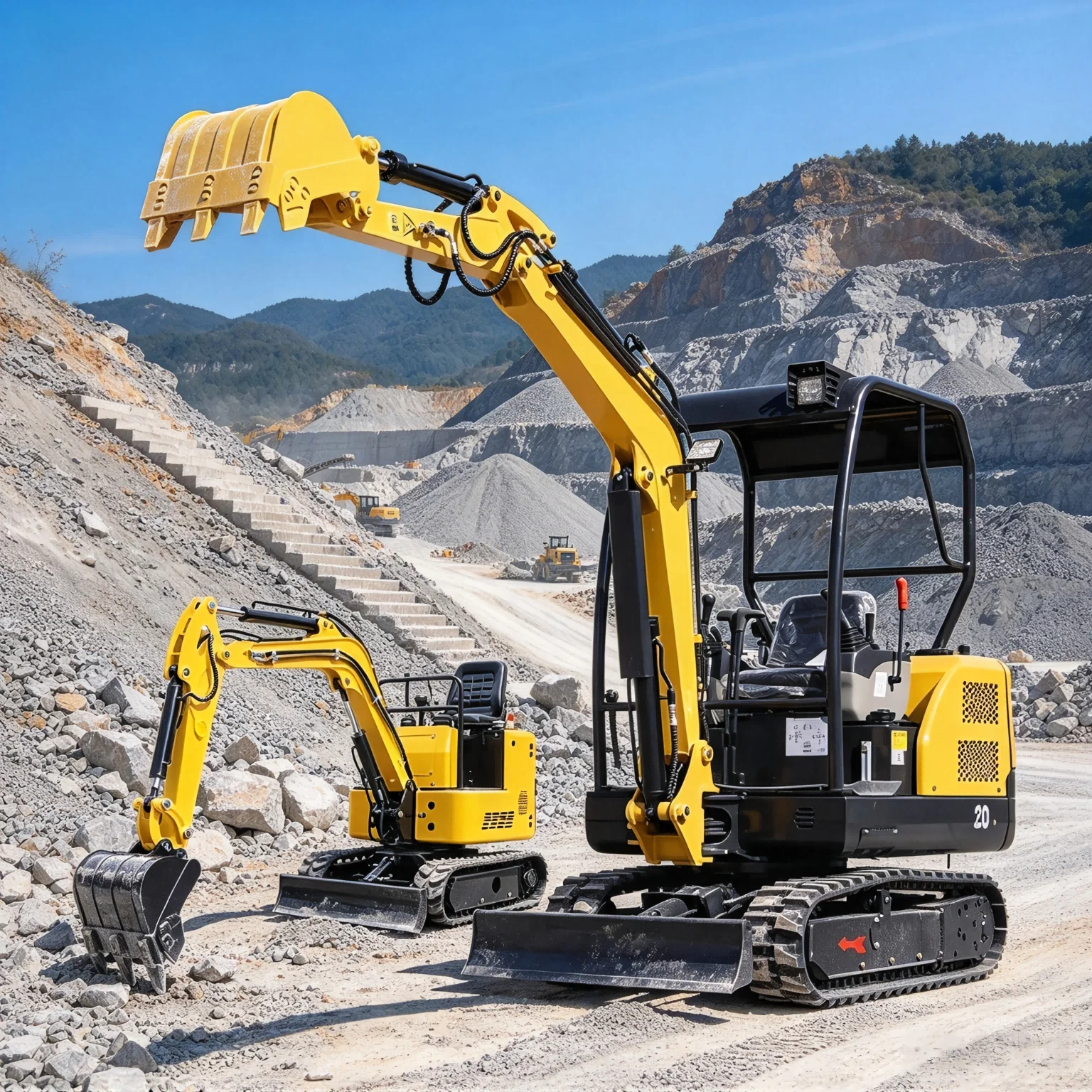 Customizable Mini Hydraulic Excavator Multi Attachments Optional Small Crawler Digger For Backyard Digging And Tree Planting