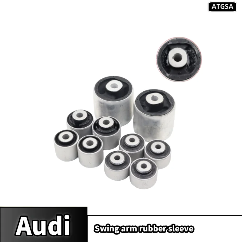 1 set of 10 front up and down swing control arm bushing kit For Audi A4L A6L Q5 A5 up and down swing arm glue