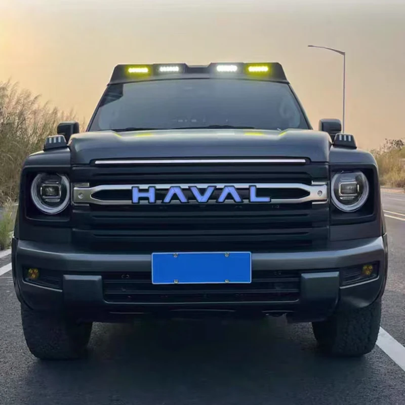 For GWM New Haval H9 MKII 2024 2025 2026 Four Eye Spoiler Roof Spotlight Platform Searchlight Car Accessories