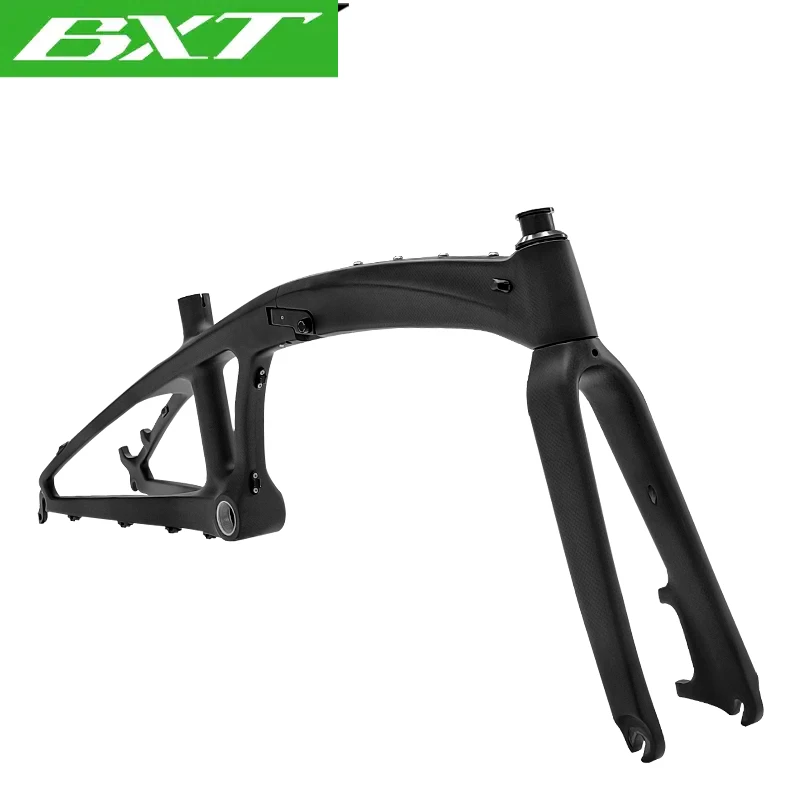 

BXT Carbon Folding Bike Frame 20er 12 Speed Carbon Fiber Carbon 3K Weave Foldable Frameset 451