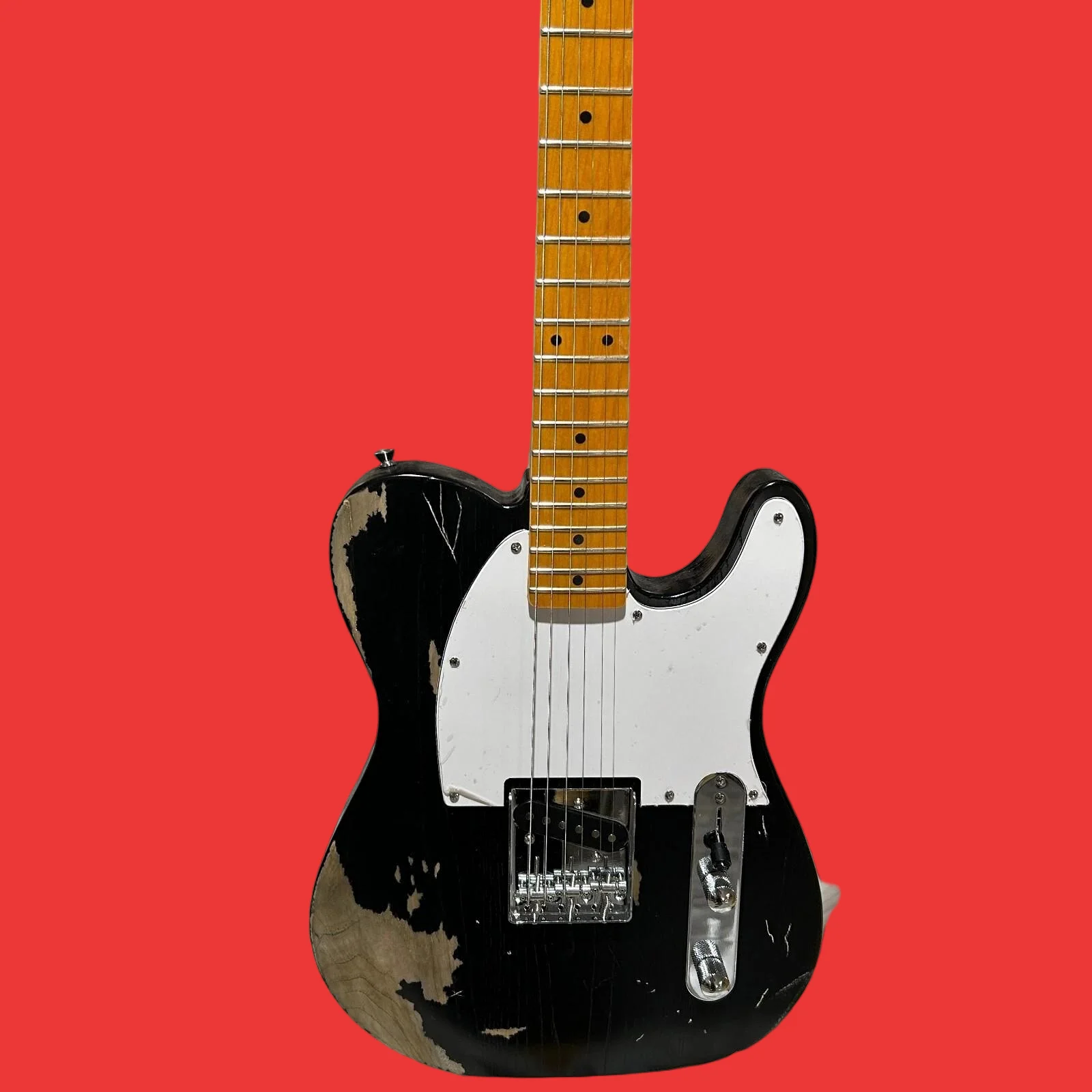 

2026 Лидер продаж, гитара, кленовая шея, корпус из ясеня, черный цвет, 6 струн, в наличии