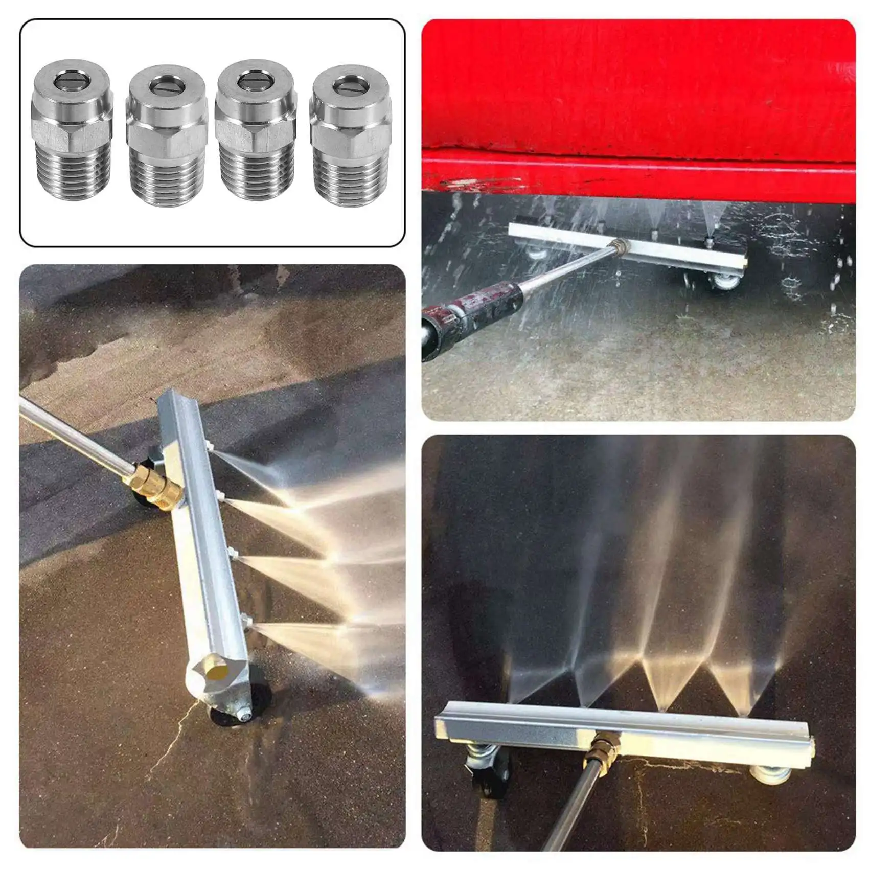 B28C-12 pz Idropulitrice Detergente per superfici Ugello Tipo di filettatura Ugello di spruzzo per scopa ad acqua e pulitore del telaio