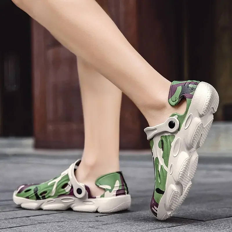 

Non-slip Men's Sandal Hole Shoes Ultralight Closed Toe New Fashion Color Eva Number 41 Summer Low Price Outdoor Adult Male Shoe