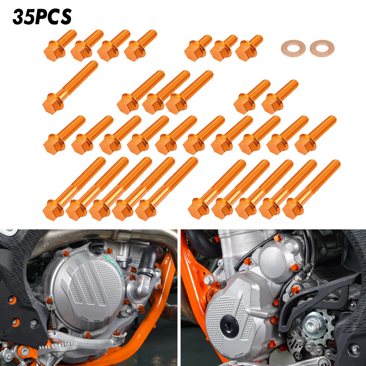 

NICECNC For KTM EXC 250F EXCF 350 2017-2022 2021 2020 Motorcycle 35PCS Fairing Engine Clutch Bolts Screw Kit EXC-F 250 350