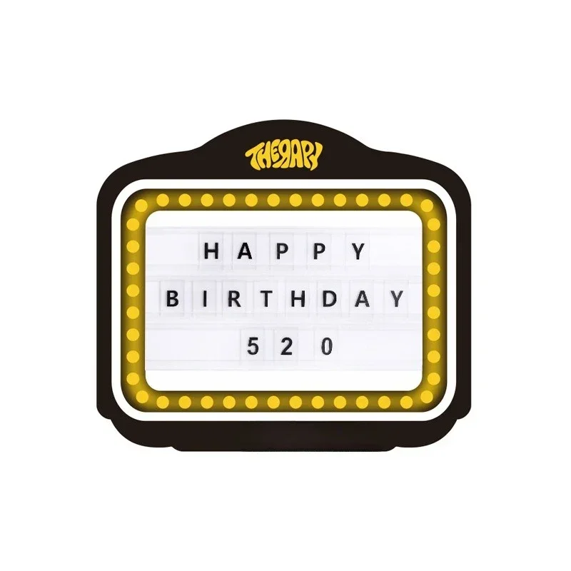 Bar glowing hand placard party KTV wine props black panel letter card happy birthday guide sign